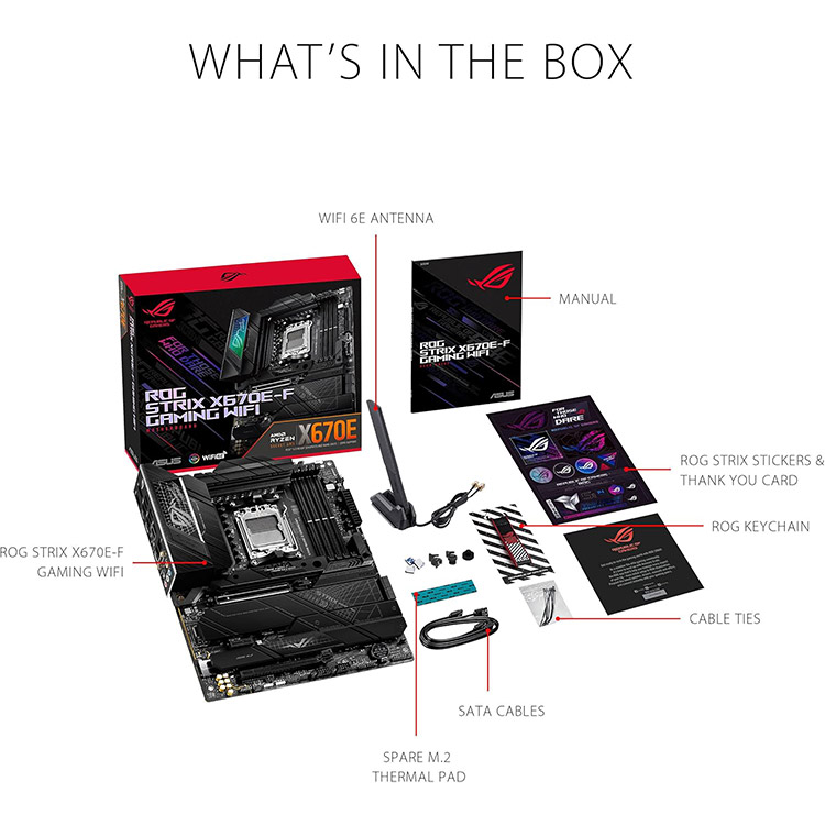 خرید مادربرد ROG Strix X670E-F WIFI - فرم ATX - چیپست AMD